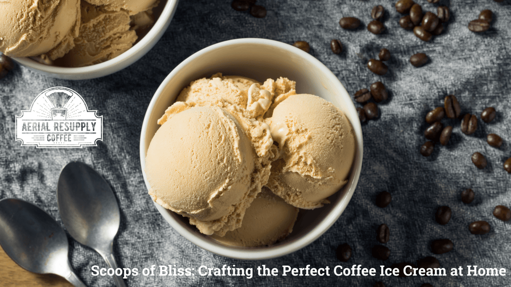 coffee ice cream, ice cream, coffee beans, aerial resupply coffee