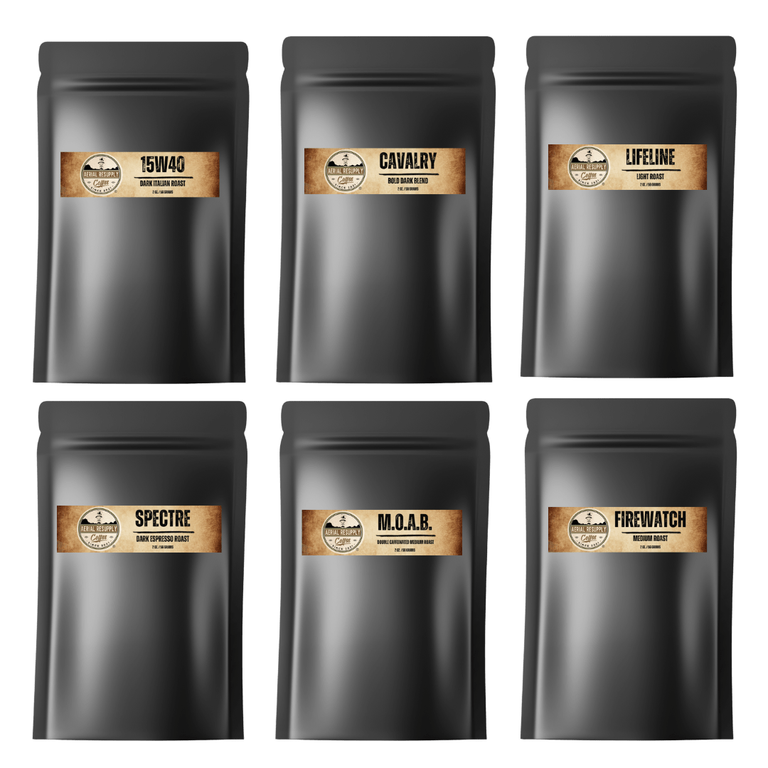 The Loadout: 6-Roast Sampler ground whole bean coffee