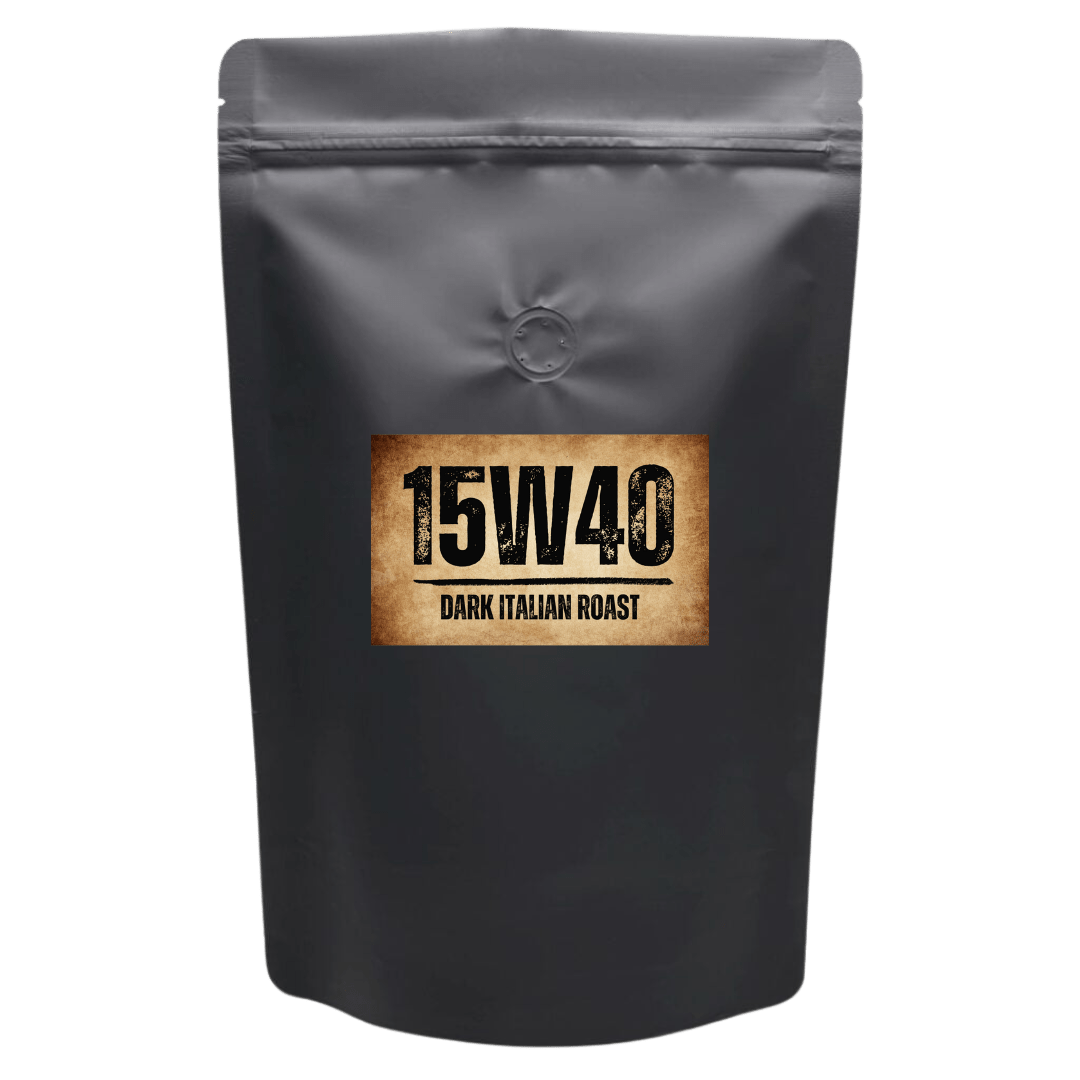 15W40 Dark Italian whole bean and ground bulk 5 pound coffee bag