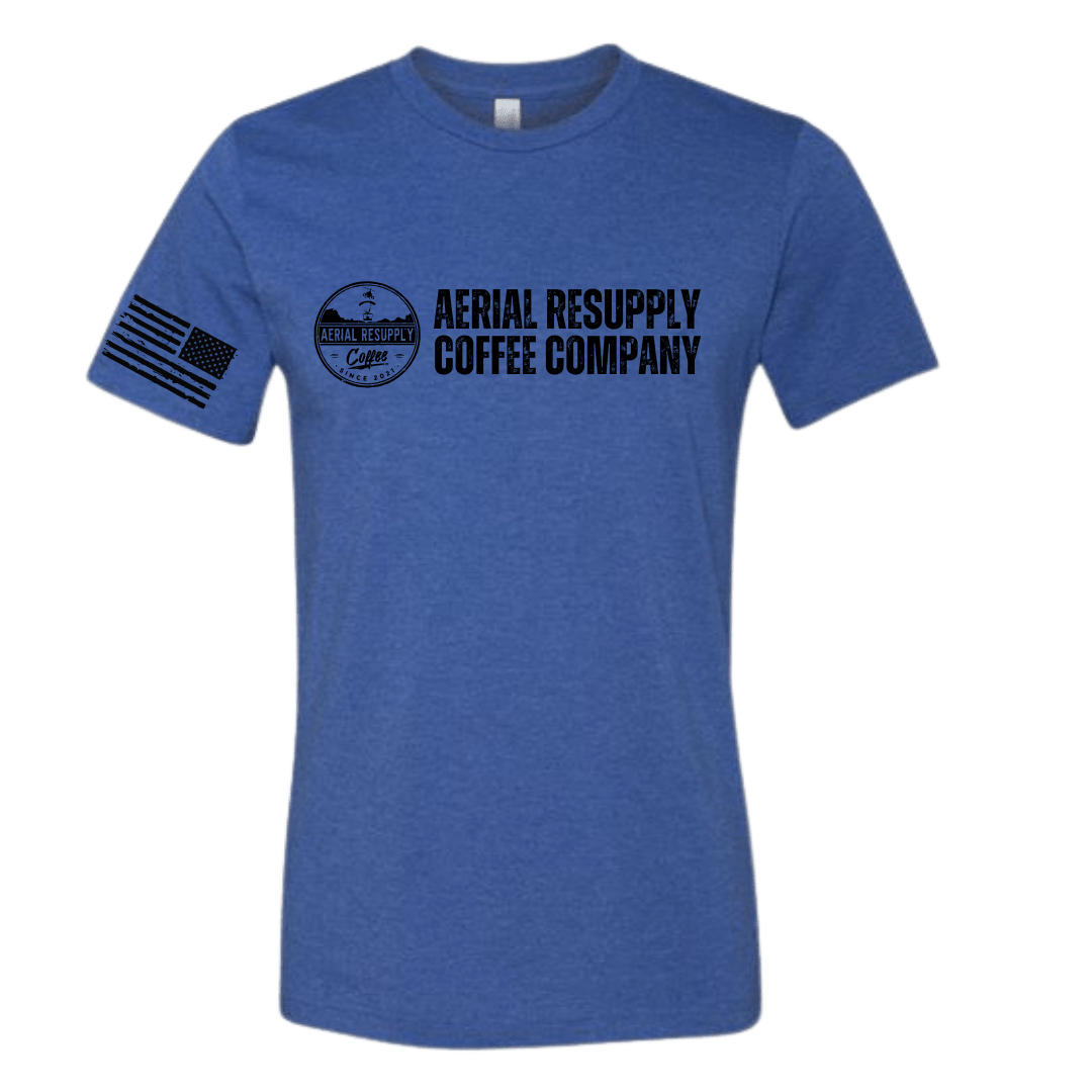 Logo shirt black logo aerial resupply coffee