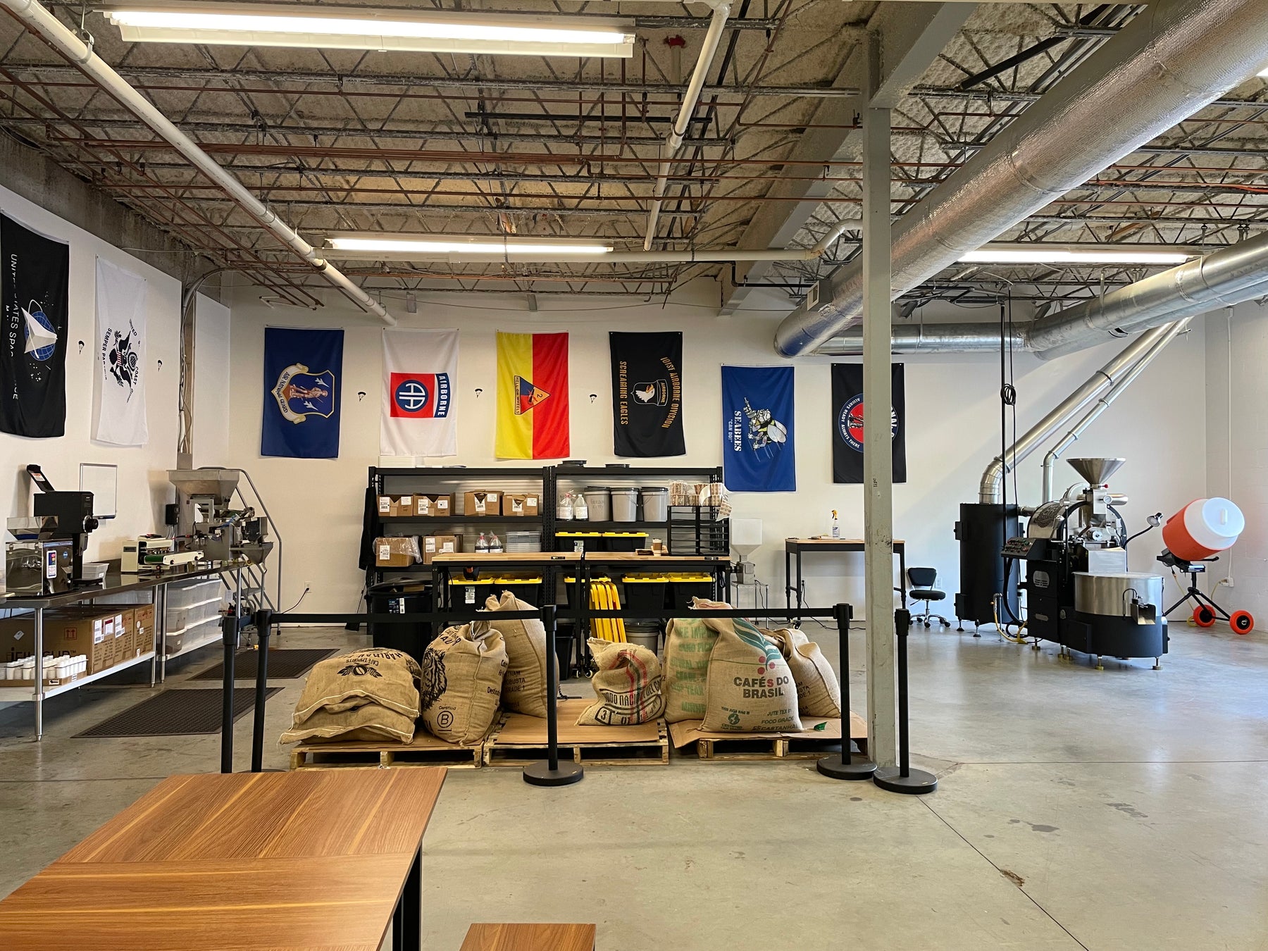 Aerial Resupply Coffee roastery in Charlottesville Virginia. Veteran-owned and operated