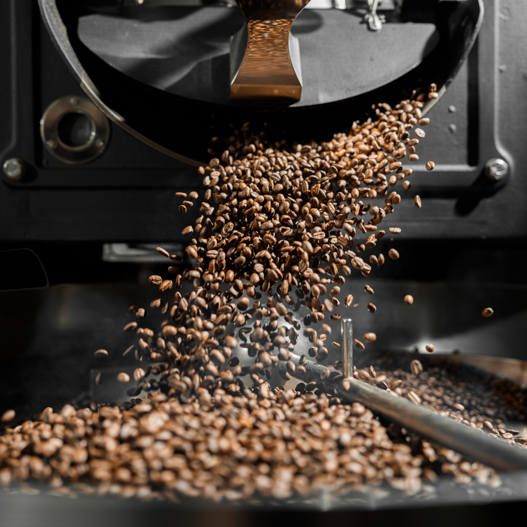 Coffee beans from a coffee roaster working with Aerial Resupply Coffee