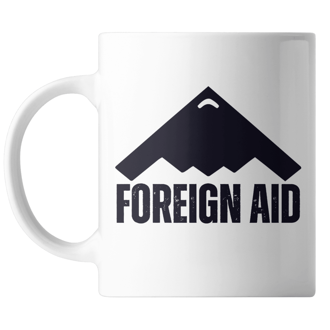21 af coffee mugs two day shipping Foreign Aid 15 Ounce Mug