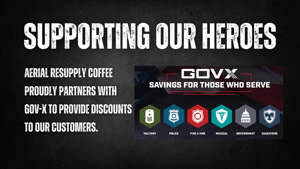 Aerial Resupply Coffee offers discounts to veterans military first responders teachers and families for premium gourmet coffee