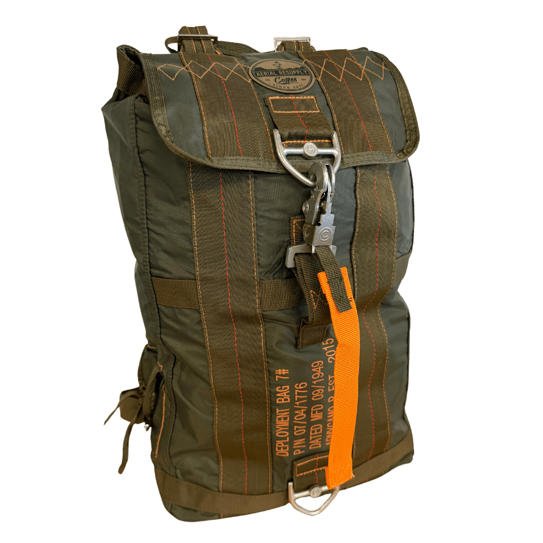 ARC Tactical Parachute Backpack, green. Veteran Owned