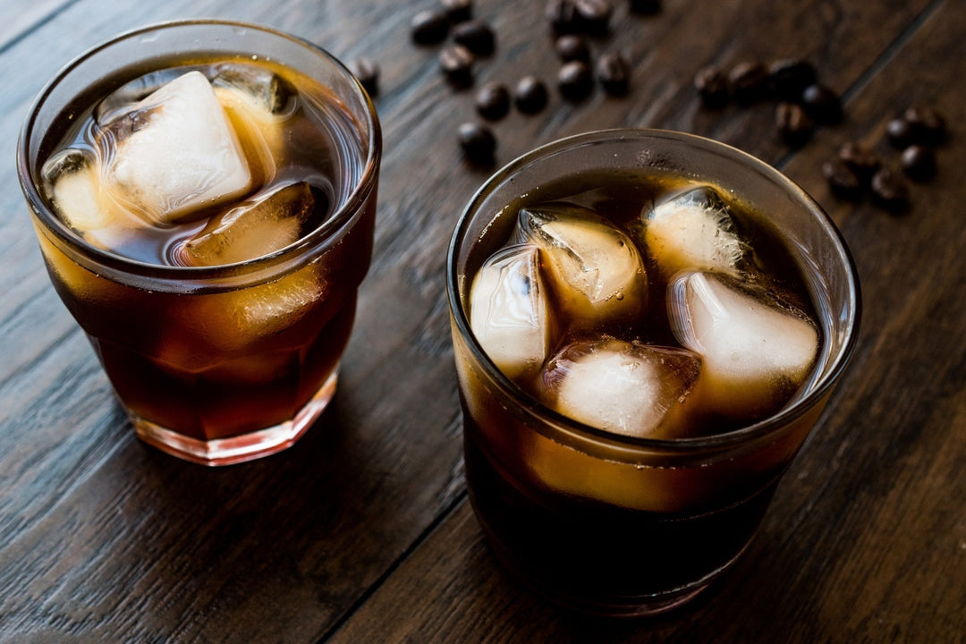 Glass of cold brew coffee