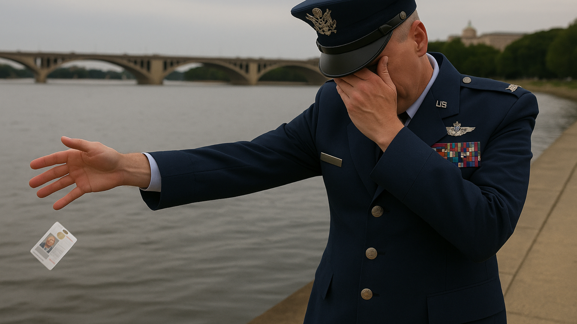 crying air force officer