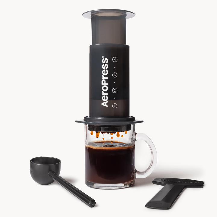 AeroPress Original coffee maker on a white background