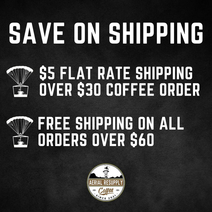 Aerial REsupply Coffee free shipping policy