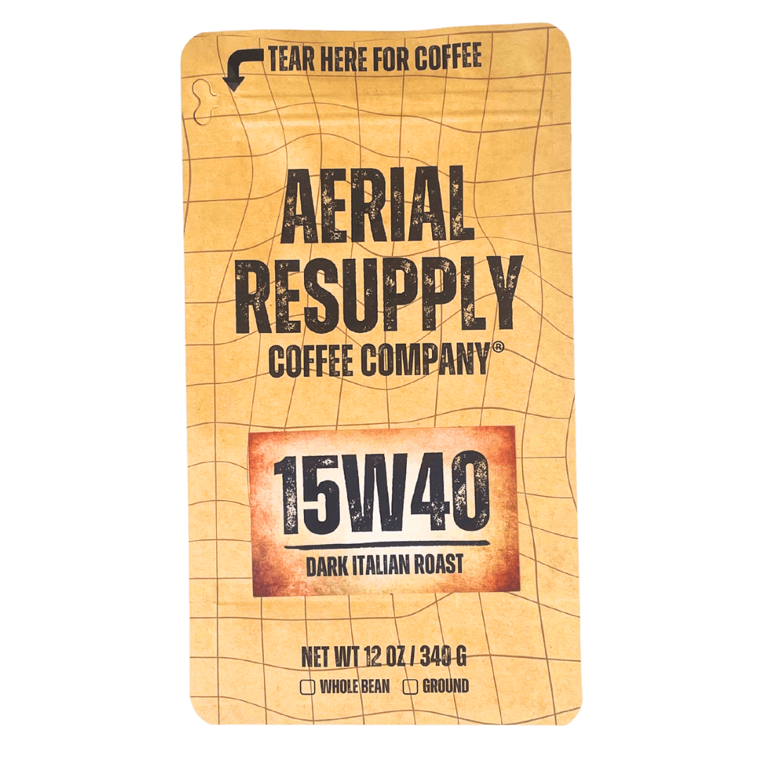 15W40 Colombian Dark Italian Roast Coffee Whole Bean and Ground Gourmet Coffee from Aerial Resupply Coffee