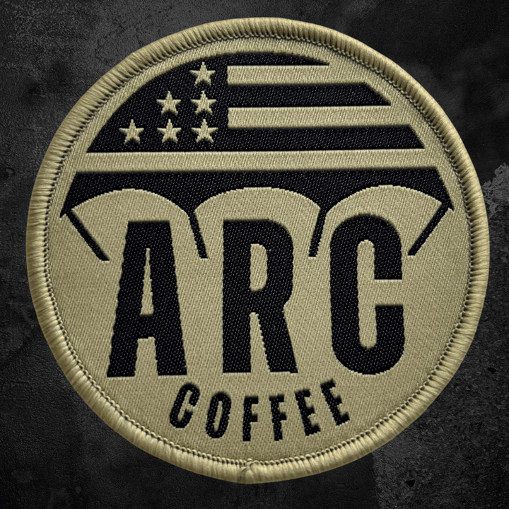 The Aerial REsupply Coffee velcro patch