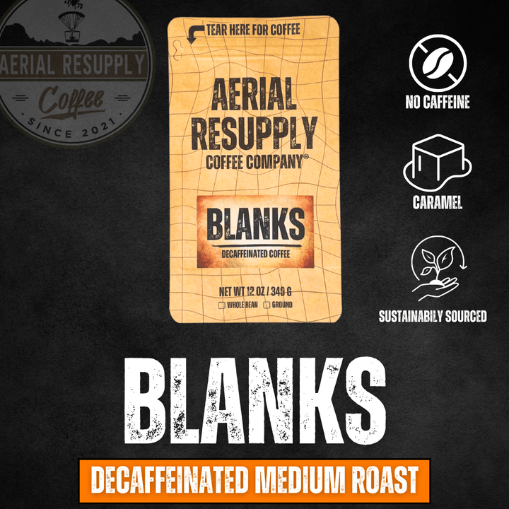 Blanks Decaffeinated Mountain Water Processed Whole bean and ground coffee