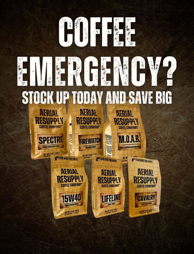 Aerial Resupply Coffee emergency pallet of coffee bundle