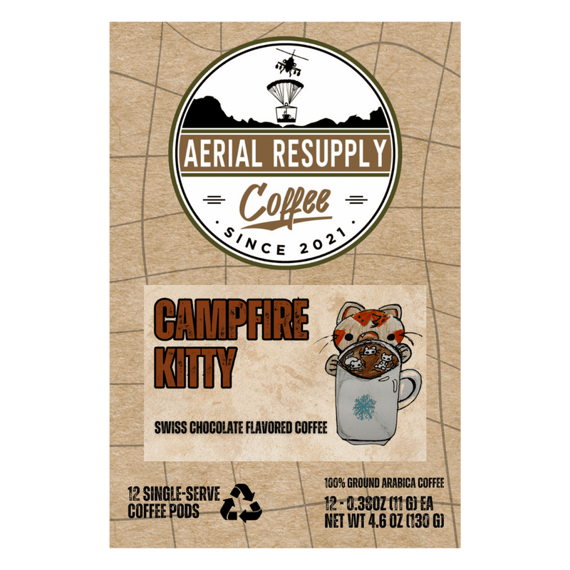 Campfire Kitty Swiss Chocolate Flavored K-Cups - Aerial Resupply Coffee