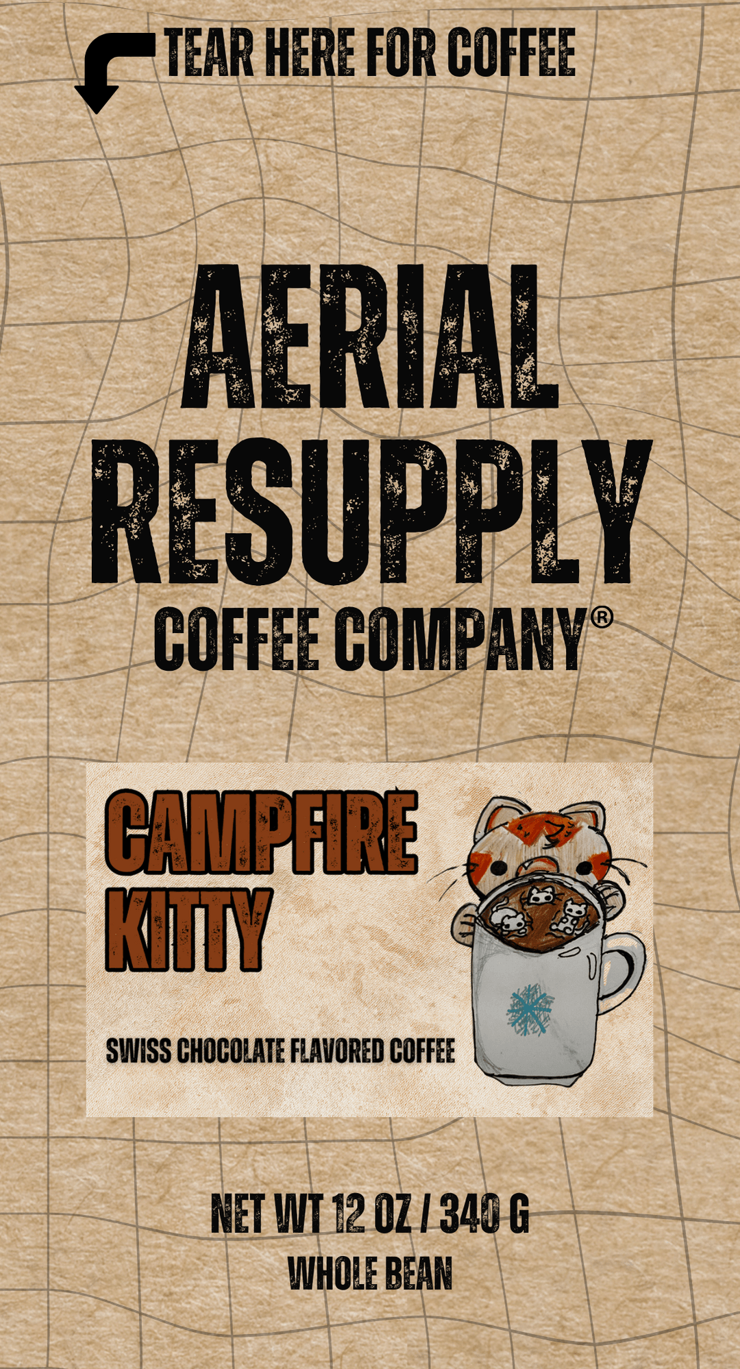 Campfire Kitty Swiss Chocolate Coffee from Aerial Resupply Coffee