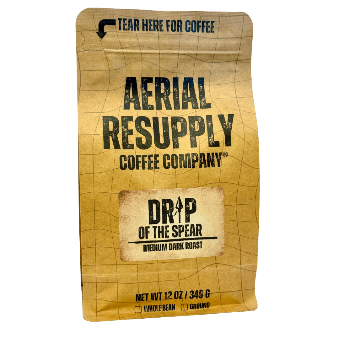 Drip of the Spear coffee from aerial resupply coffee