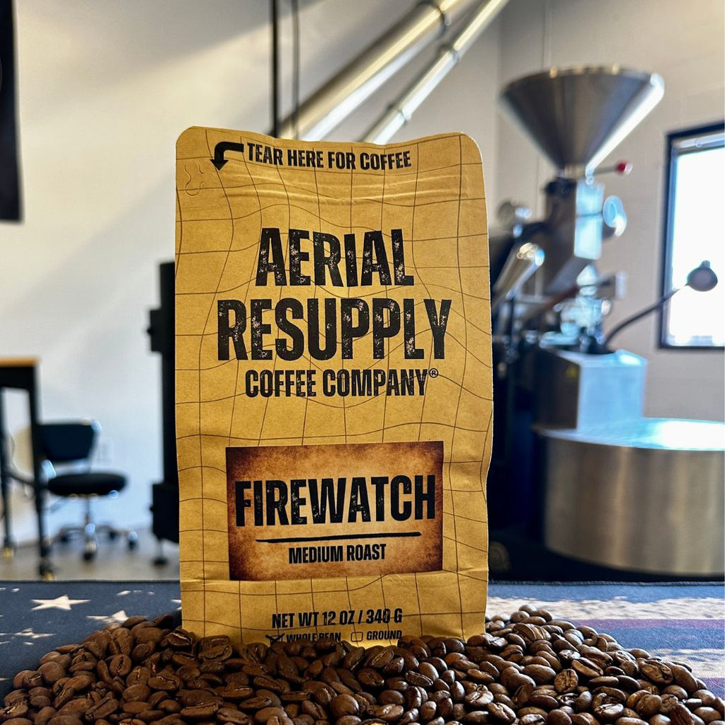 Fire Watch Aerial Resupply Coffee gourmet and premium whole bean ground and k cup single serving pod coffee