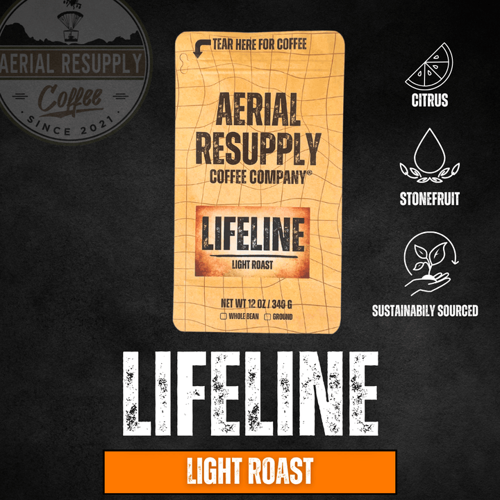 Lifeline light roast colombian whole bean coffee