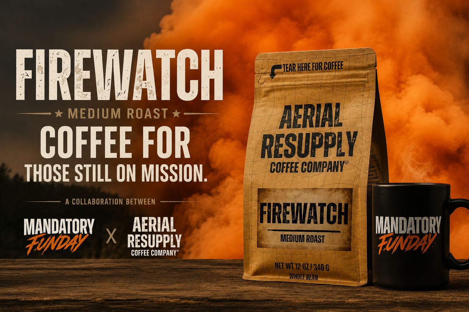 Ad for Firewatch and Mandatory Funday
