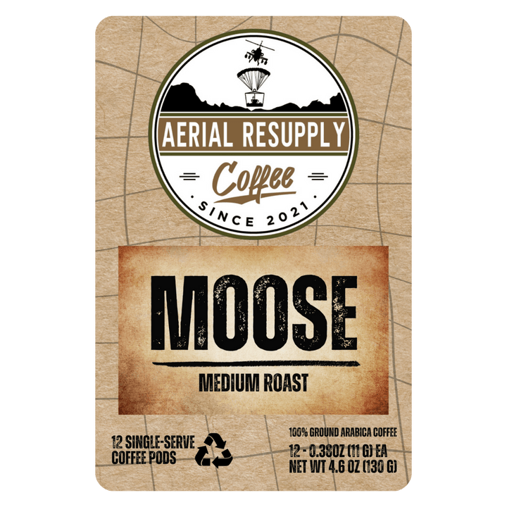 Moose Medium Blend Roast Coffee WHole Bean and Kcup