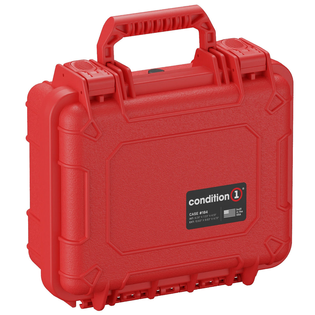 Red Condition 1 #184 small waterproof case closed