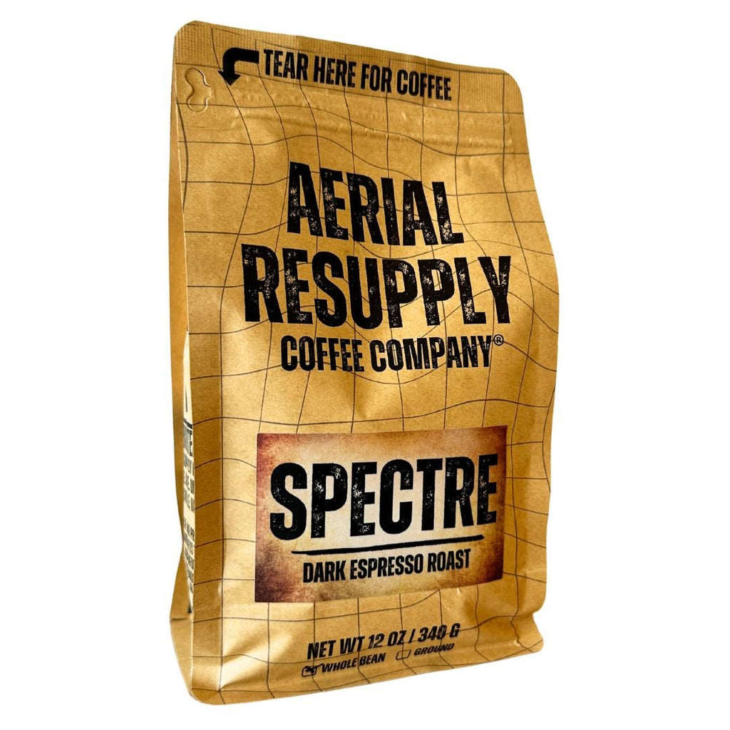 Spectre Dark Roast Sumatra Colombian Coffee Whole Bean and Ground Coffee Aerial Resupply