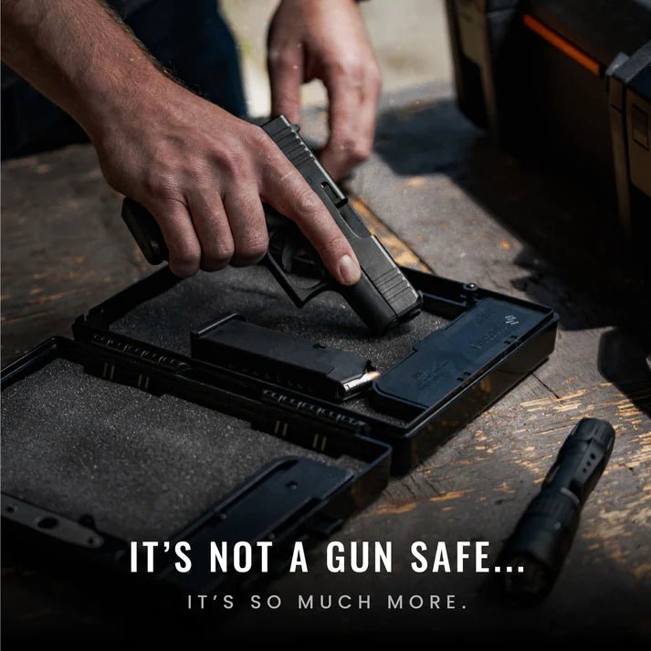 StopBox Pro Compact Gun Safe details and box information