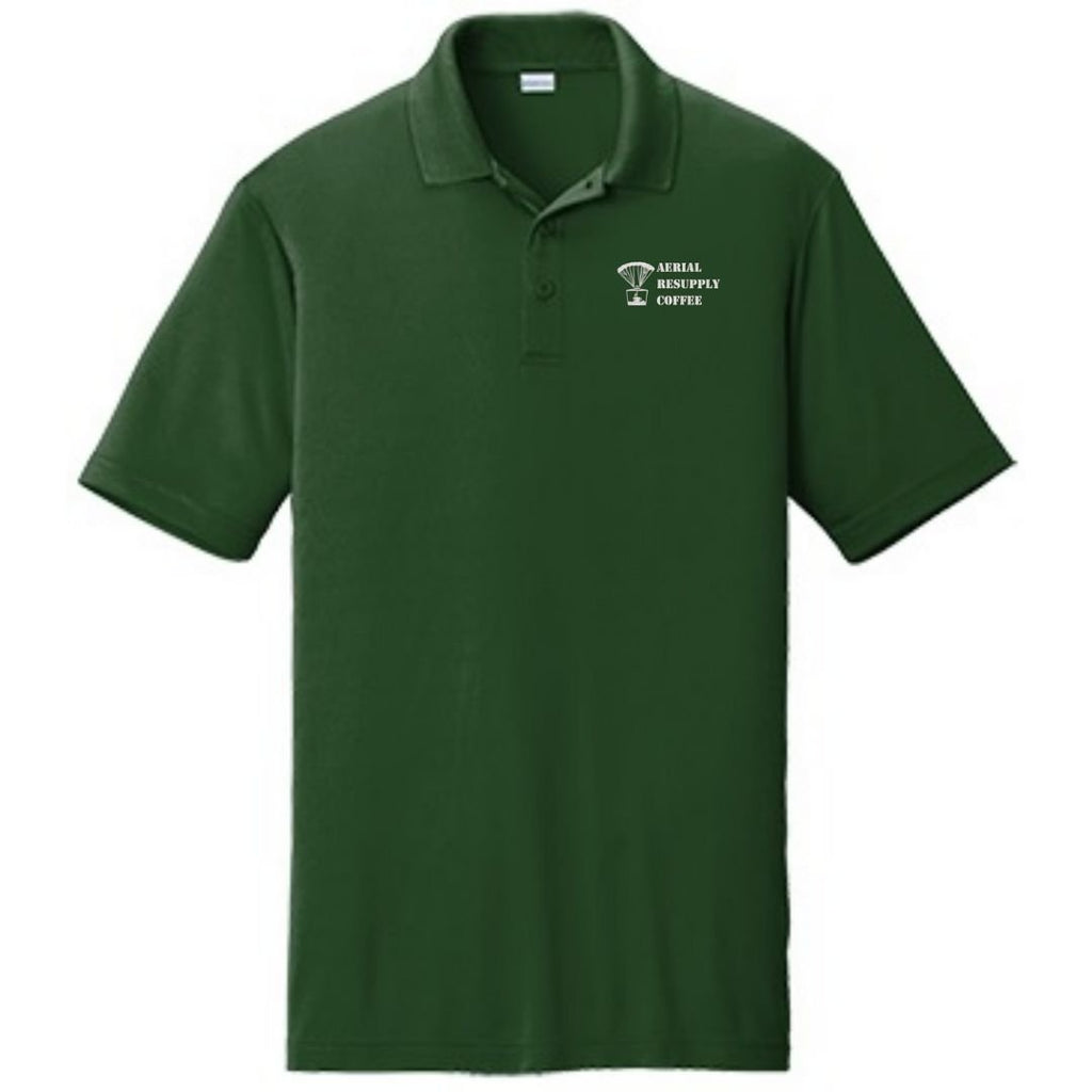 Aerial Resupply Coffee Logo Embroidered Polo Shirt